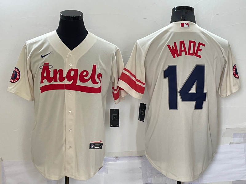 Men's Los Angeles Angels Tyler Wade #14 Cream City Connect Jersey